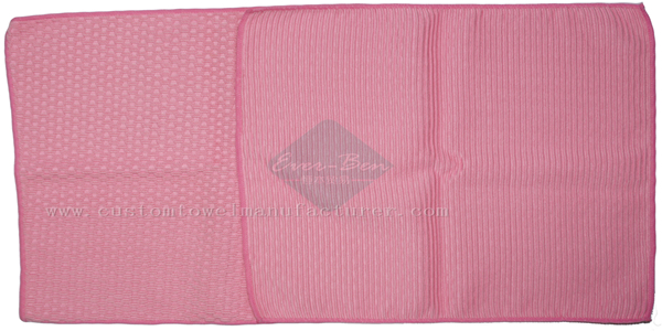 China Bulk Custom polyester microfiber Waffle Towel cloth Factory Structurer Quick Dry Washcloth Manufacturer